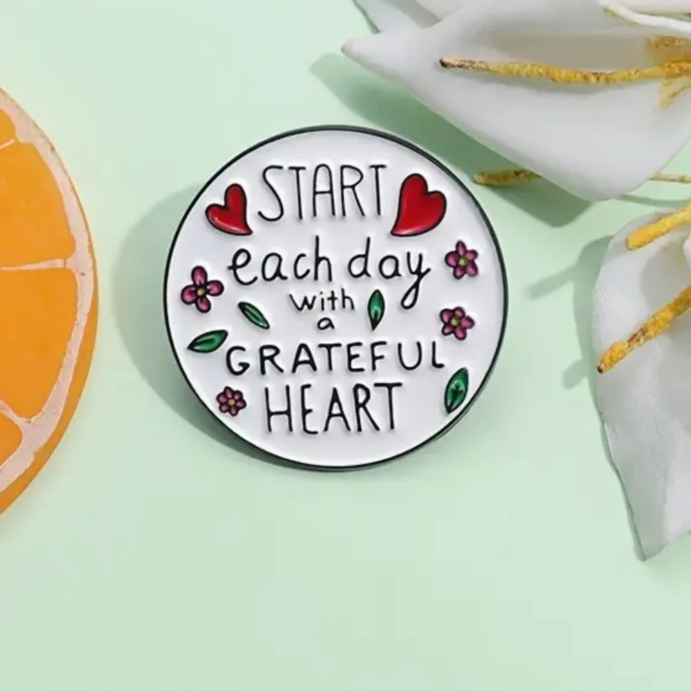 Grateful Heart backpack  Pin Brooch